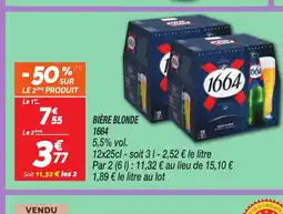 Netto 1664 Bière blonde offre