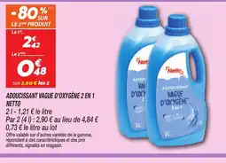 Netto NETTO Adoucissant vague d'oxygène 2 en 1 offre