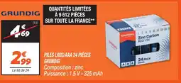 Netto GRUNDIG Piles lr03/aaa 24 pièces offre