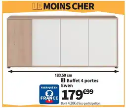 Conforama Buffet 4 portes Ewen offre