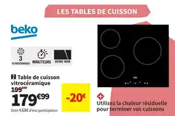 Conforama BEKO Table de cuisson vitrocéramique offre