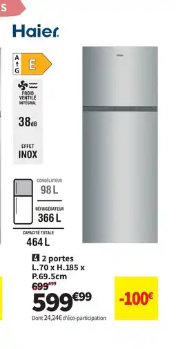 Conforama HAIER 2 portes offre