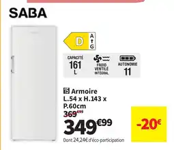 Conforama SABA Armoire offre
