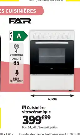 Conforama FAR Cuisinière vitrocéramique offre