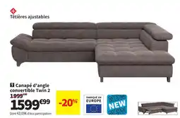 Conforama Canapé d'angle convertible Twin 2 offre