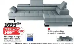 Conforama Canapé d'angle convertible Selva offre