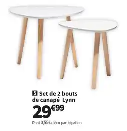 Conforama Set de 2 bouts de canapé Lynn offre