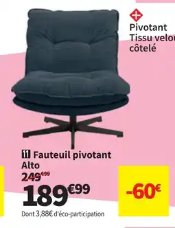 Conforama Fauteuil pivotant Alto offre