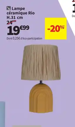 Conforama Lampe céramique Rio offre