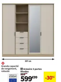Conforama Armoire 3 portes Rhodes offre