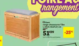 Conforama Banc range-chaussures Tibo offre