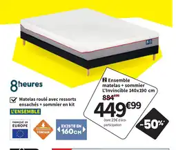 Conforama Ensemble matelas + sommier L'Invincible offre