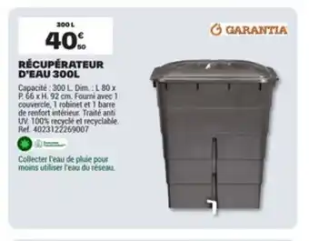 GARANTIA Récupérateur d'eau