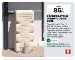 Brico Dépôt Récupérateur d'eau cubus offre