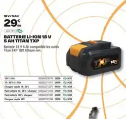 Brico Dépôt Batterie li-ion 18 v 5 ah titan txp offre