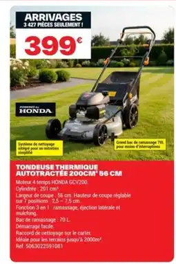 Brico Dépôt Tondeuse thermique autotractée offre