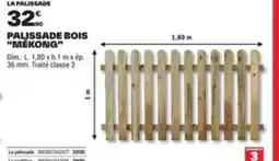 Brico Dépôt Palissade bois mekong offre