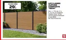 Brico Dépôt Lot 3 lames cloture composite neva offre