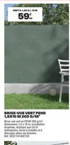 Brico Dépôt Brise-vue vert pehd offre