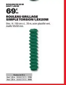 Brico Dépôt Rouleau grillage simple torsion offre
