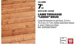Brico Dépôt Lame terrasse lemhi brun offre