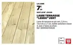 Brico Dépôt Lame terrasse lemhi vert offre