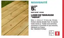 Brico Dépôt Lame de terrasse heria offre