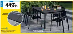 Castorama Mobilier de jardin aluminium noir Galini offre