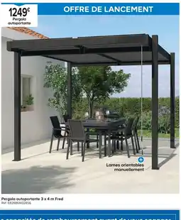 Castorama Pergola autoportante 3 x 4 m Fred offre