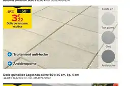 Castorama Dalle grenaillée Lagos ton pierre offre