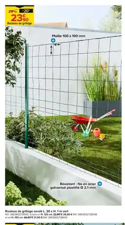 Castorama Rouleau de grillage soudé offre