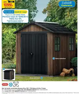Castorama Abri de jardin modulable Newton Plus offre