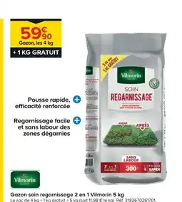 Castorama VILMORIN Gazon soin regarnissage 2 en 1 offre