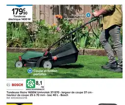 Castorama BOSCH Tondeuse électrique 1400 W offre