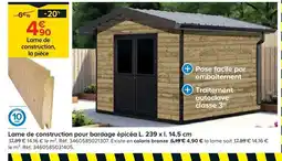 Castorama Lame de construction pour bardage épicéa offre
