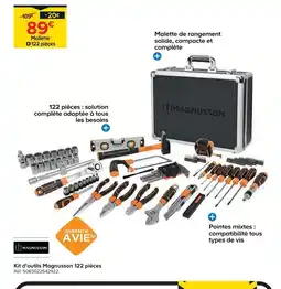 Castorama MAGNUSSON Kit d'outils Magnusson 122 pièces offre