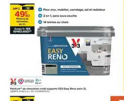 Castorama Peinture de rénovation multi-supports V33 Easy Reno satin offre