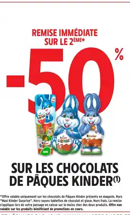 Intermarché Express KINDER Sur les chocolats de pâques offre