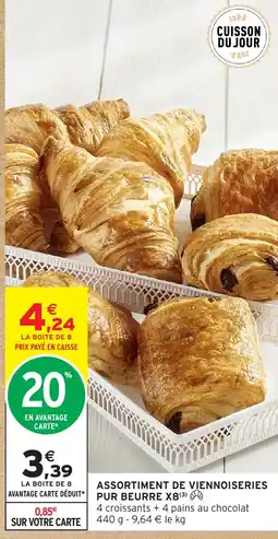 Intermarché Express Assortiment de viennoiseries pur beurre x8 offre