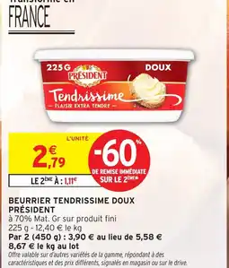 Intermarché Express PRÉSIDENT Beurrier tendrissime doux offre