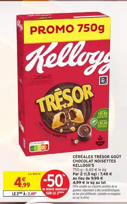 Intermarché Express KELLOGG'S Céréales trésor goût chocolat noisettes offre