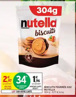 Intermarché Express NUTELLA Biscuits fourrés x22 offre