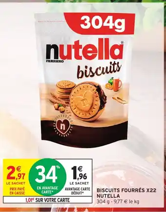 NUTELLA Biscuits fourrés x22