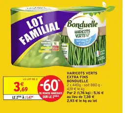 Intermarché Express BONDUELLE Haricots verts extra fins offre