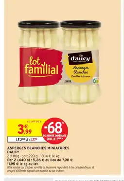 Intermarché Express D'AUCY Asperges blanches miniatures offre