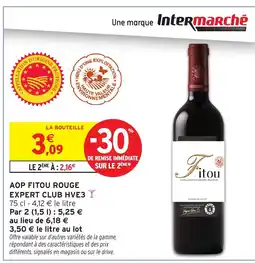 Intermarché Express Aop fitou rouge expert club hve3 offre