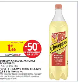 Intermarché Express SCHWEPPES Boisson gazeuse agrumes offre