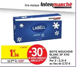 Intermarché Express LABELL Boite mouchoir blanc 3p x110 offre