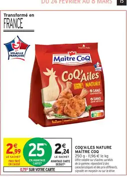 Intermarché Contact MAITRE COQ Coq'ailes nature offre
