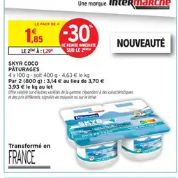 Intermarché Contact PÂTURAGES Skyr coco offre